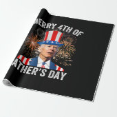 Joe Biden Merry 4th of Vaderdag Funny 4th of J Cadeaupapier (Uitgerold)