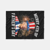 Joe Biden Merry 4th of Vaderdag Funny 4th of J Fleece Deken (Voorkant (Horizontaal))