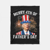 Joe Biden Merry 4th of Vaderdag Funny 4th of J Fleece Deken (Voorkant)