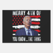 Joe Biden Merry 4th of You Know...The Thing Inpakpapier Vel (Voorkant 2)