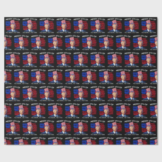 Joe Biden Merry 4th van jullie weet wat Cadeaupapier (Vlak)