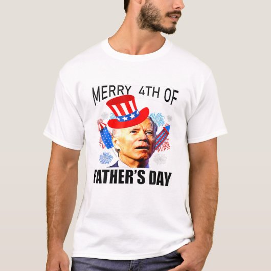 Joe Biden Merry 4th van Vaderdag grappige 4e van J T-shirt (Voorkant)