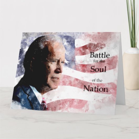 Joe Biden met Battle for the Soul of the Nation Bedankkaart (Voorkant)