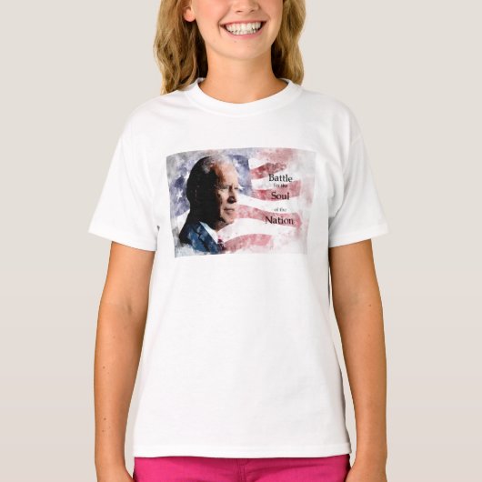 Joe Biden met Battle for the Soul of the Nation T-shirt (Voorkant)