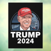 Joe Biden met een Trump-hoed Raamsticker (Vel 3)