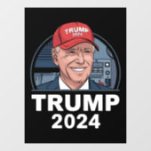 Joe Biden met een Trump-hoed Raamsticker (Vel)