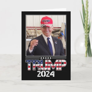Joe Biden met een Trump-hoed, verkiezing grappig Kaart