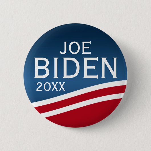 Joe Biden - Modern Wave Design Ronde Button 5,7 Cm (Voorkant)