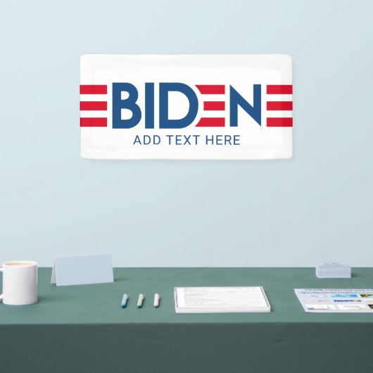Joe Biden - moderne rode strepen en blauwe naam Ba Spandoek (Beurs)