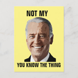 JOE BIDEN NIET MIJN PRESIDENT (DINGEN) BRIEFKAARTE BRIEFKAART