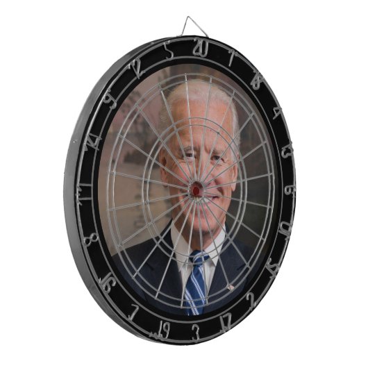Joe Biden Officieel Portrait Dart Board Dartbord (Voorkant Links)