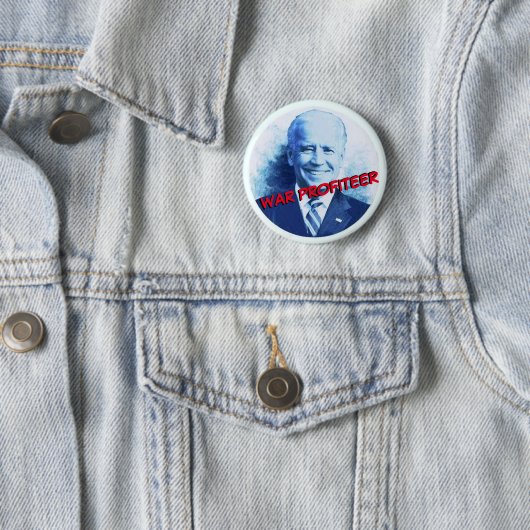 Joe Biden: Oorlogsprofiteer Ronde Button 5,7 Cm (In situ)