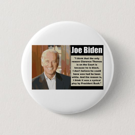 Joe Biden over Clarence Thomas Ronde Button 5,7 Cm (Voorkant)