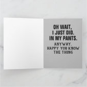 JOE BIDEN OVERGEZIEN POOP BIRTHDAY-KAARTEN KAART (Binnen)