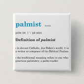 Joe Biden Palmist Vierkante Button 5,1 Cm (Voorkant)