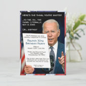 Joe Biden Partij Uitnodiging (Staand voorkant)