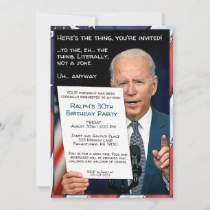 Joe Biden  Partij Uitnodiging