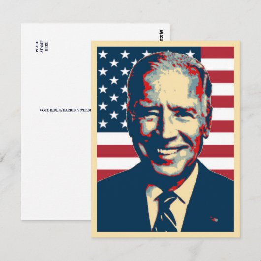 Joe Biden Patriotic Briefkaart (Voorkant / Achterkant)