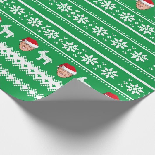 Joe Biden Pattern Holiday Cadeaupapier (Hoek)