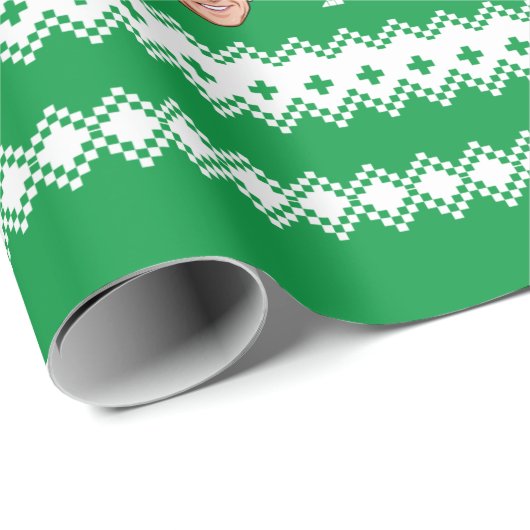 Joe Biden Pattern Holiday Cadeaupapier (Rol Hoek)