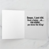 JOE BIDEN POOP FUNNY BIRTHDAY CARDS KAART (Binnen)