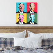 Joe Biden Pop Art Painting Canvas Afdruk (Insitu (Slaapkamer))
