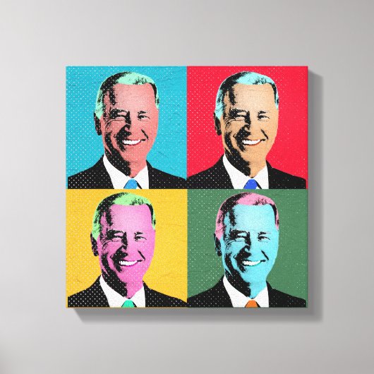 Joe Biden Pop Art Painting Canvas Afdruk (Voorkant)