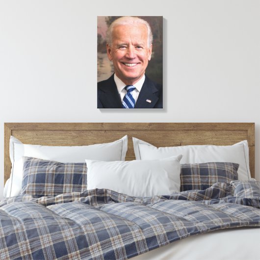 Joe Biden Portrait Foto Canvas Afdruk (Insitu (Slaapkamer))