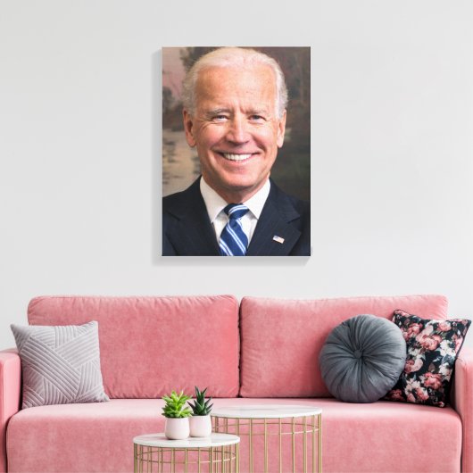 Joe Biden Portrait Foto Canvas Afdruk (Insitu (Woonkamer))