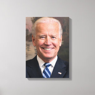 Joe Biden Portrait Foto Canvas Afdruk