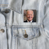 Joe Biden Portrait Foto Vierkante Button 5,1 Cm (In situ)