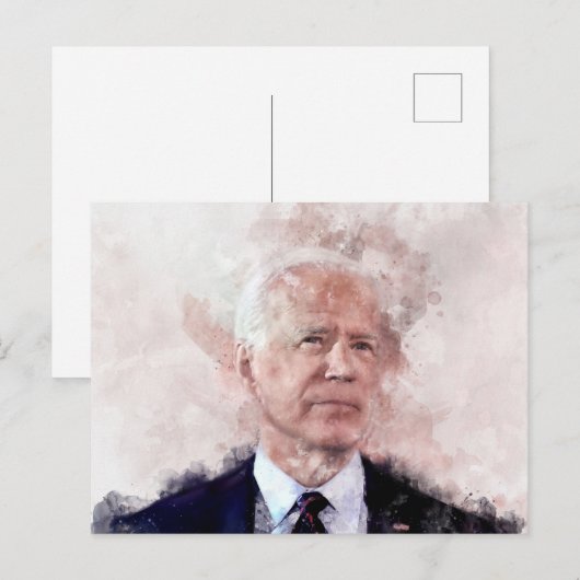 Joe Biden portret in waterverf Briefkaart (Voorkant / Achterkant)