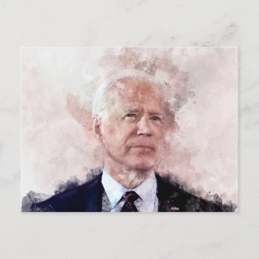 Joe Biden portret in waterverf Briefkaart (Voorkant)