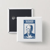 JOE BIDEN POSTER VIERKANTE BUTTON 5,1 CM (Voorkant /achterkant)