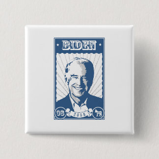 JOE BIDEN POSTER VIERKANTE BUTTON 5,1 CM