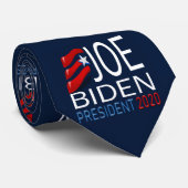 Joe Biden President 2020 Verkiezing Rode Blauwe Te Stropdas (Opgerold)
