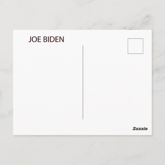 JOE BIDEN President Briefkaart (Achterkant)