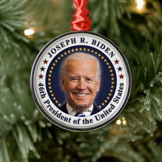 Joe Biden President Inauguration Day Souvenir Metalen Ornament (Boom)
