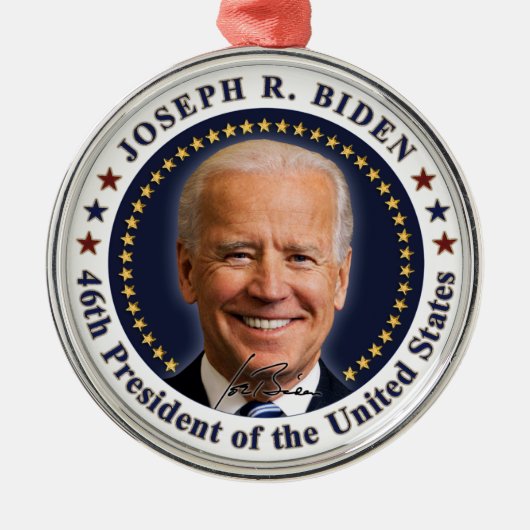 Joe Biden President Inauguration Day Souvenir Metalen Ornament (Voorkant)