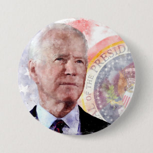 Joe Biden, President van de Verenigde Staten Ronde Button 7,6 Cm