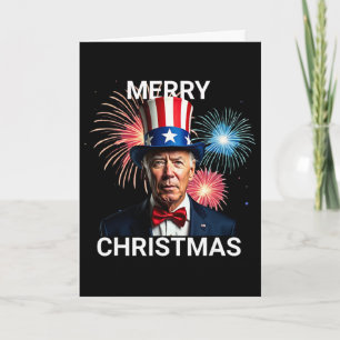Joe Biden Prettig Kerstmis Grappig 4 juli Kaart