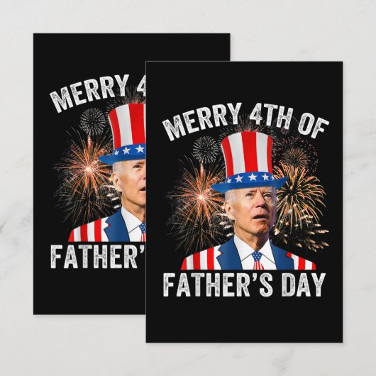 Joe Biden Prettig Vaderdag Grappig Onafhankelijkhe Kaart (Voorkant / Achterkant)