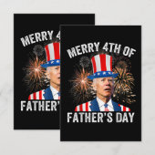 Joe Biden Prettig Vadersdag 4e Grappige 4e Juli Kaart (Voorkant / Achterkant)
