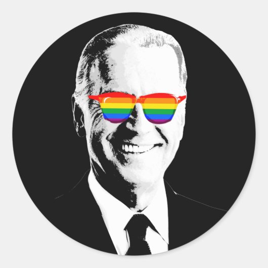 Joe Biden Pride Ronde Sticker (Voorkant)