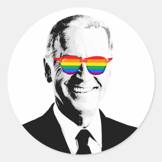 Joe Biden Pride Ronde Sticker (Voorkant)