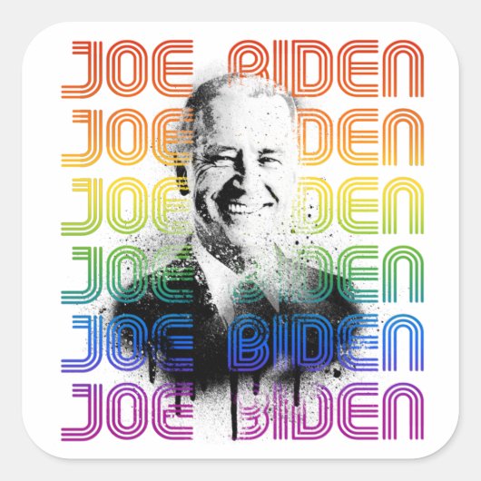 Joe Biden Pride Vierkante Sticker (Voorkant)