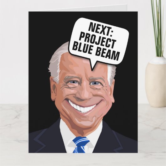 JOE BIDEN PROJECT BLUE BEAM FUNNY BIRTHDAY CARDS KAART (Voorkant)