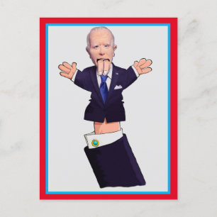 Joe Biden puppet Briefkaart