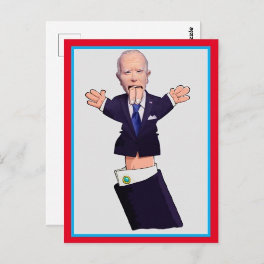 Joe Biden puppet Briefkaart (Voorkant / Achterkant)