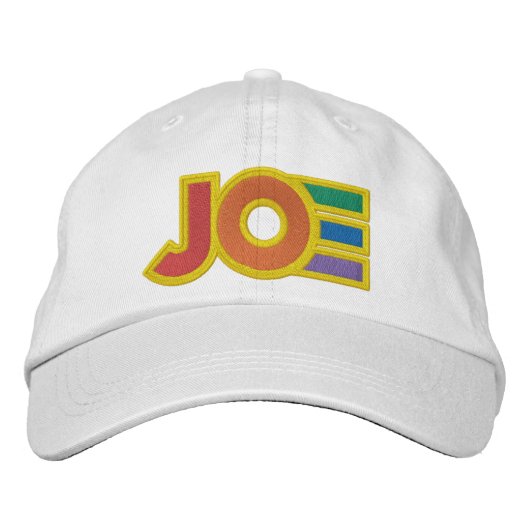 Joe Biden Rainbow Flag Colors Geborduurde Pet (Voorkant)